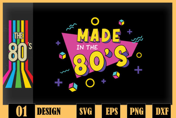 80s Retro Graphics for Crafts