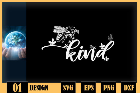Bee Kind Floral Graphics for Crafts