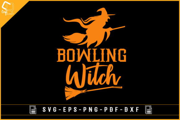 Bowling Witch Halloween Sublimation Graphics for Local Business Branding