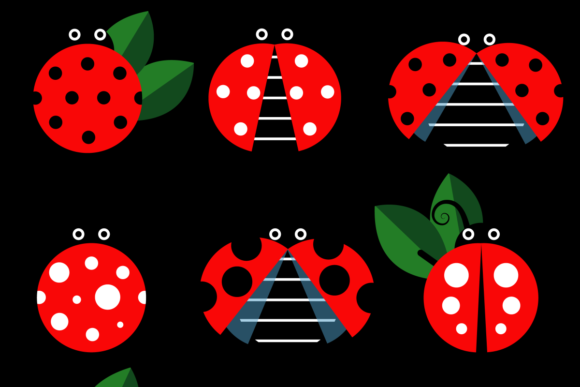 Cute Ladybug Graphics for Crafts and Local Branding