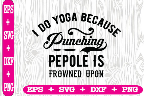 Funny Yoga Graphics for Crafts