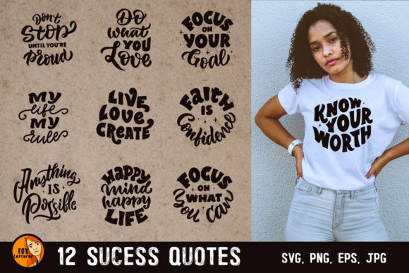 Motivation Bundle, 12 Success Quotes