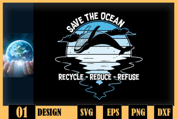 Save the Ocean Humpback Whale Graphics for Crafts